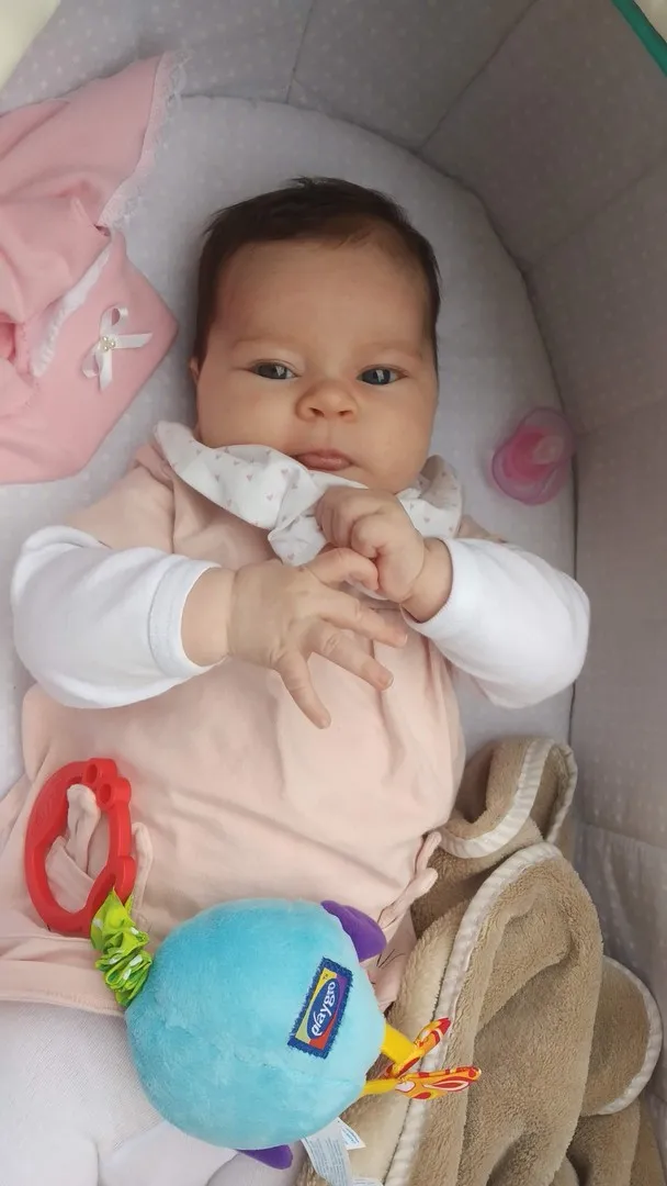 Karolina as a baby, before the Cockayne syndrome diagnosis
