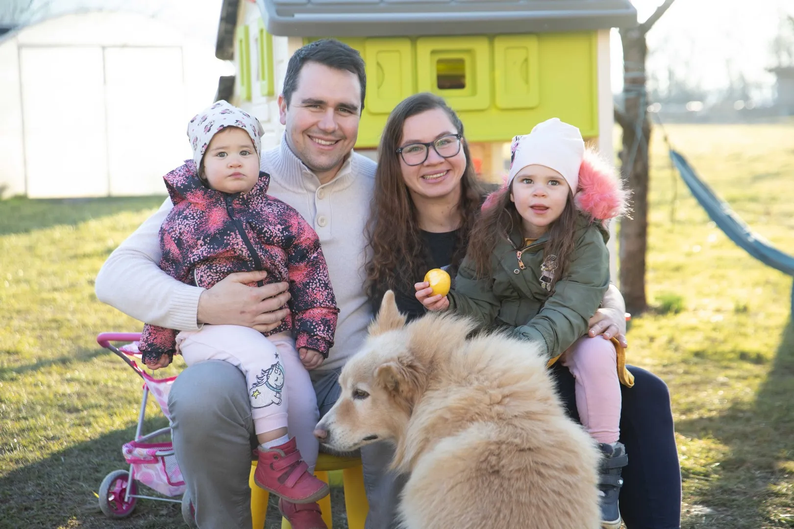 Karolina with her family