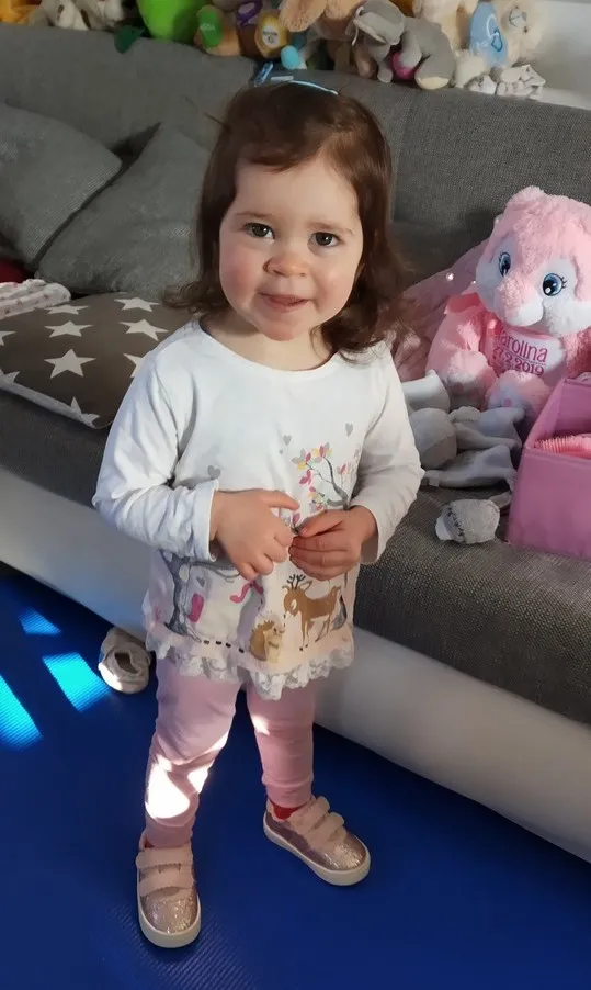 Karolina, a happy and emotional little girl