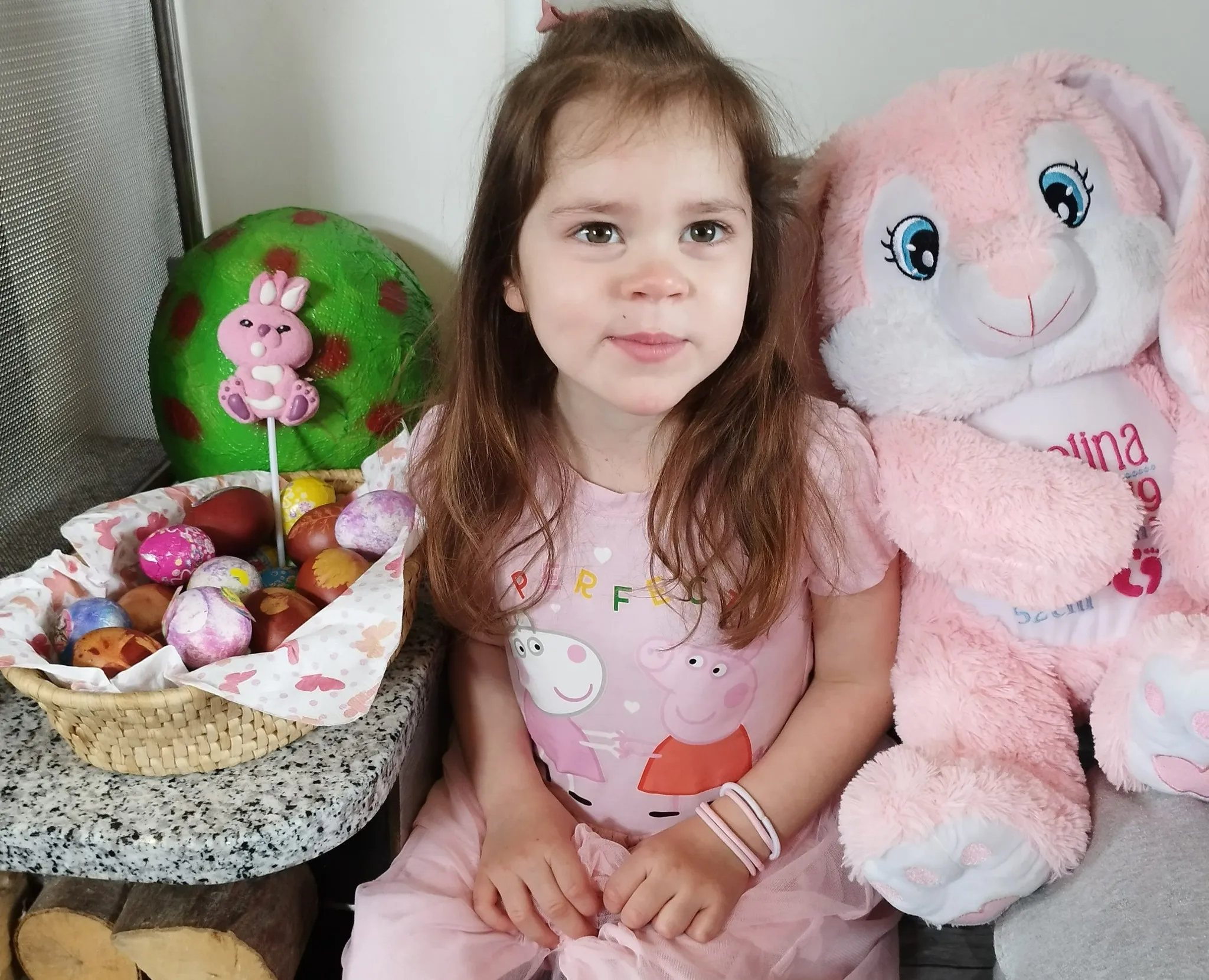 Karolina playing with her toys at home